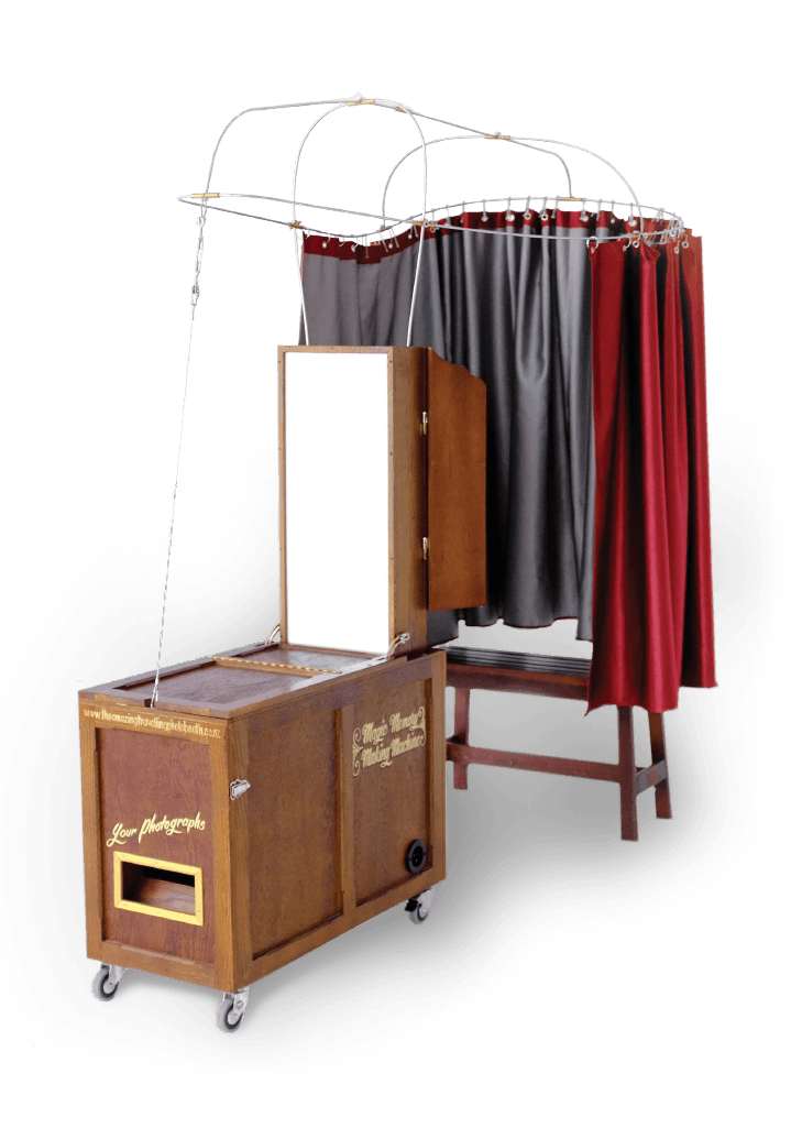 Booth with curtain